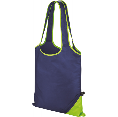 navy / lime Bolsa shopper