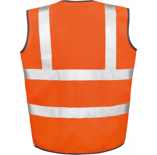 fluorescent orange Chaleco de Seguridad Alta Visibilidad