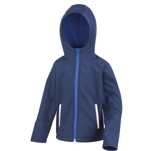 navy / royal blue Chaqueta Softshell capucha niños