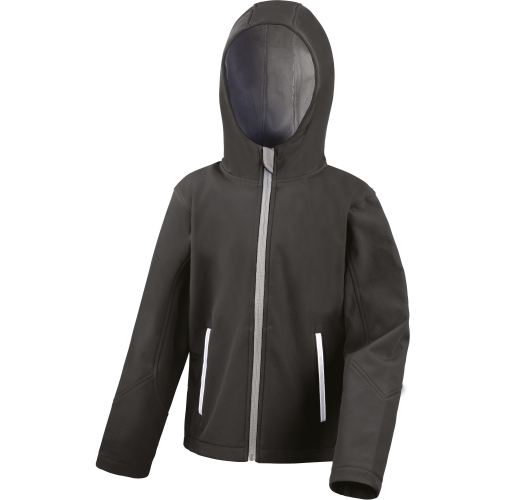 black / grey Chaqueta Softshell capucha niños