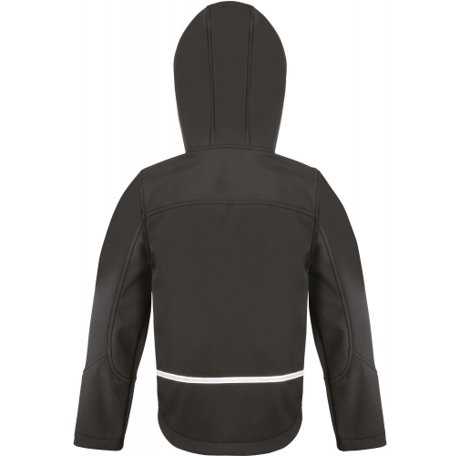 black / grey Chaqueta Softshell capucha niños