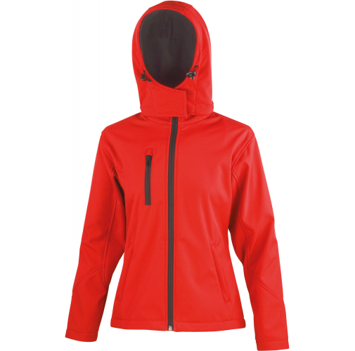 red / black Chaqueta Softshell TX Performance capucha mujer