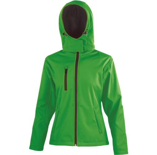 vivid green / black Chaqueta Softshell TX Performance capucha mujer