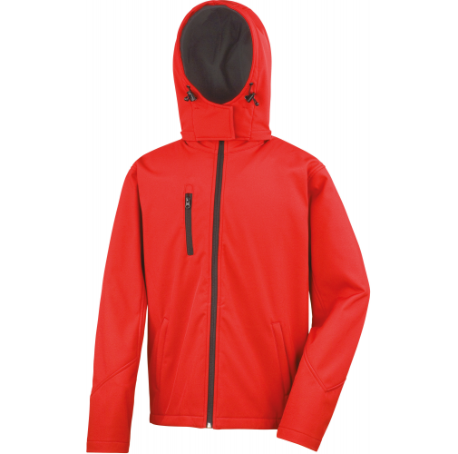 red / black Chaqueta Softshell TX Performance capucha hombre
