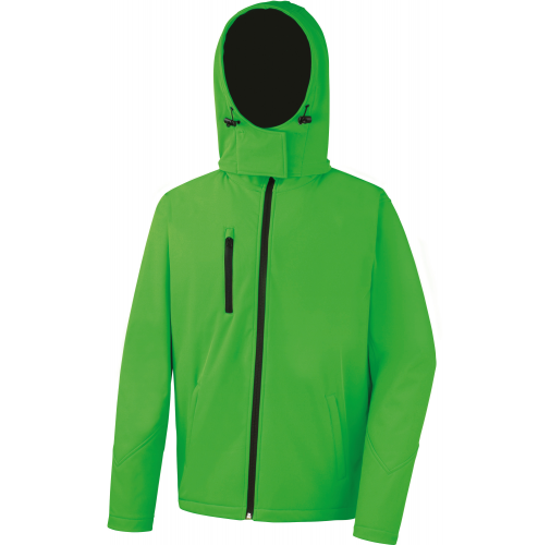 vivid green / black Chaqueta Softshell TX Performance capucha hombre
