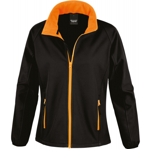 black / orange Chaqueta Softshell Printable mujer