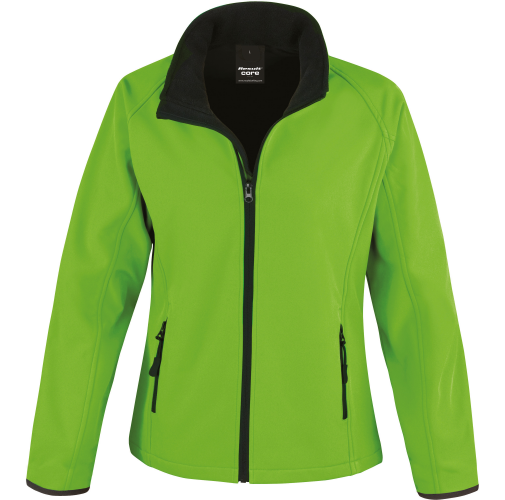 vivid green / black Chaqueta Softshell Printable mujer