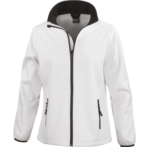 white / black Chaqueta Softshell Printable mujer