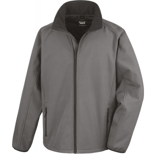 charcoal / black Chaqueta Softshell Printable hombre