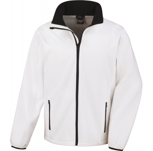 white / black Chaqueta Softshell Printable hombre