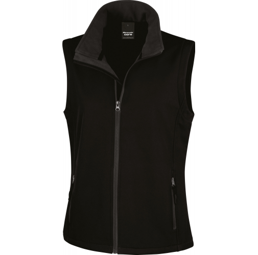 black / black Chaleco Softshell Printable mujer