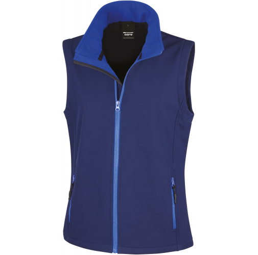 navy / royal Chaleco Softshell Printable mujer