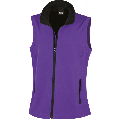 purple / black Chaleco Softshell Printable mujer