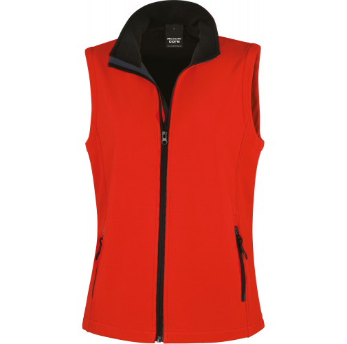 red / black Chaleco Softshell Printable mujer