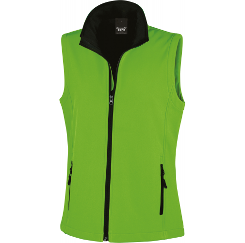 vivid green / black Chaleco Softshell Printable mujer
