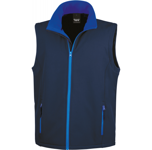 navy / royal Chaleco Softshell Printable hombre