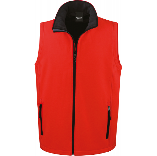 red / black Chaleco Softshell Printable hombre