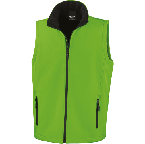 vivid green / black Chaleco Softshell Printable hombre