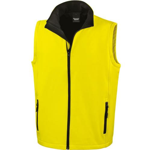 yellow / black Chaleco Softshell Printable hombre
