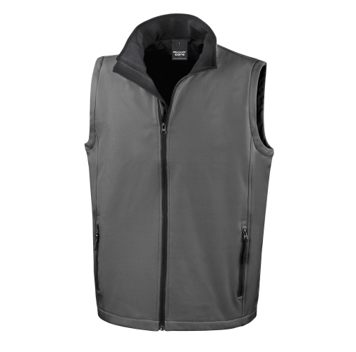 charcoal / black Chaleco Softshell Printable hombre