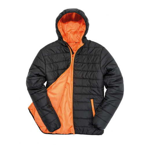 black / orange Chaqueta acolchada