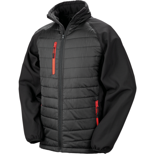 black / red Chaqueta Softshell Black Compass acolchada reciclada