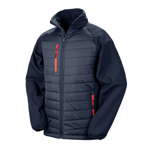 navy / red Chaqueta Softshell Black Compass acolchada reciclada