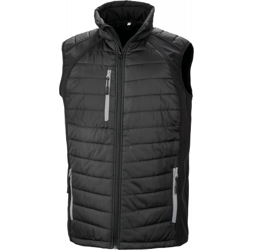 black / grey Chaleco Softshell Black Compass acolchado reciclado