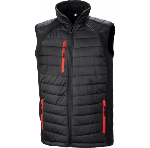 black / red Chaleco Softshell Black Compass acolchado reciclado