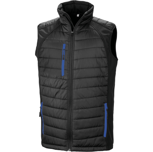 black / royal blue Chaleco Softshell Black Compass acolchado reciclado