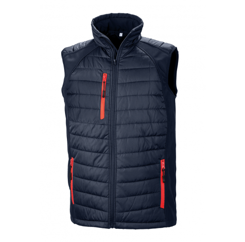 navy / red Chaleco Softshell Black Compass acolchado reciclado