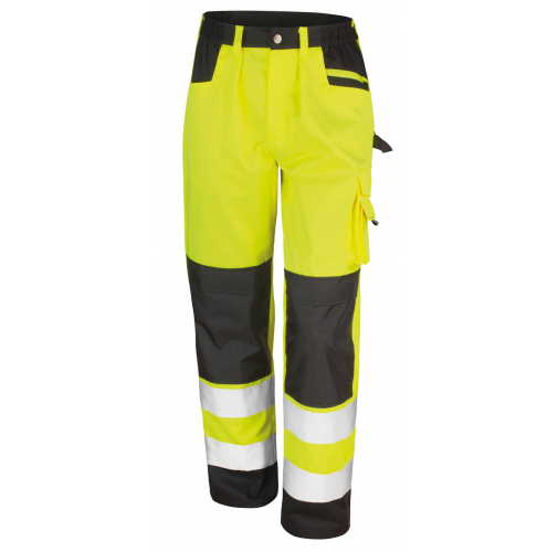 fluorescent yellow Pantalón tipo cargo de seguridad
