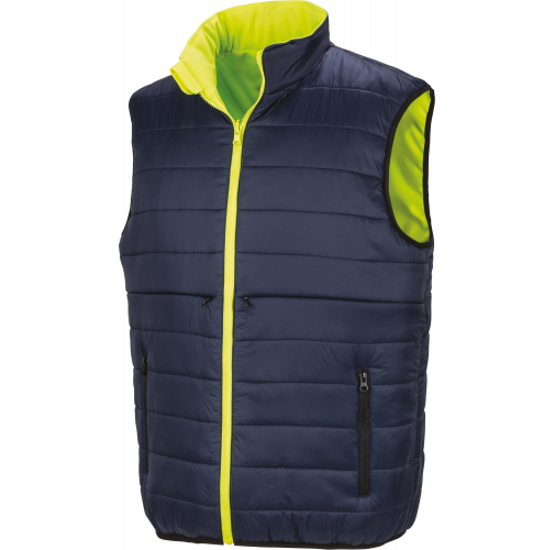 fluorescent yellow / navy Chaleco de Seguridad reversible