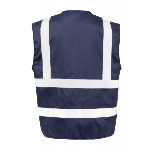 navy Chaleco de seguridad con cremallera
