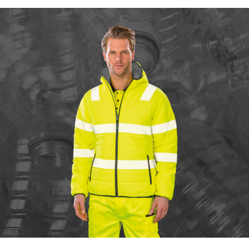 Chaqueta de seguridad ripstop acolchada - Material reciclado