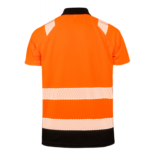 orange / black Polo de seguridad - Material reciclado