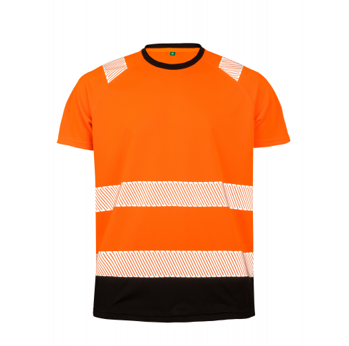 orange / black Camiseta de seguridad - Material reciclado