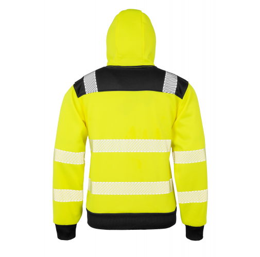 fluorescent yellow Sudadera capucha de seguridad - Material reciclado