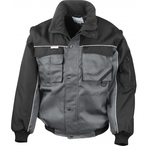 grey / black Cazadora Heavy Duty mangas extraíbles