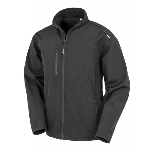 black Chaqueta softshell - Material reciclado