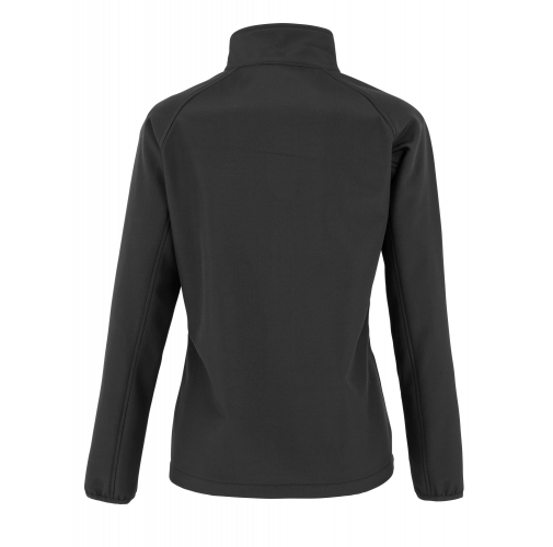 black Chaqueta softshell material reciclado mujer