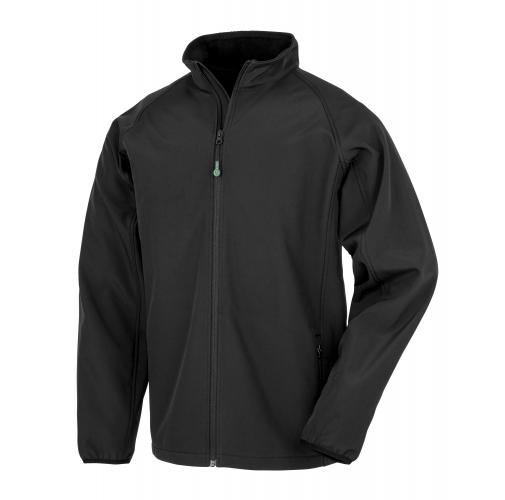 black Chaqueta softshell material reciclado hombre