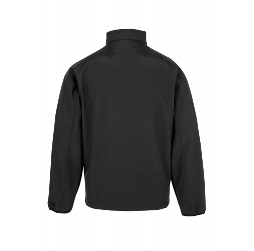 black Chaqueta softshell material reciclado hombre
