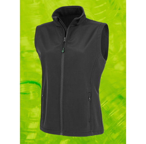 black Chaleco softshell reciclado mujer