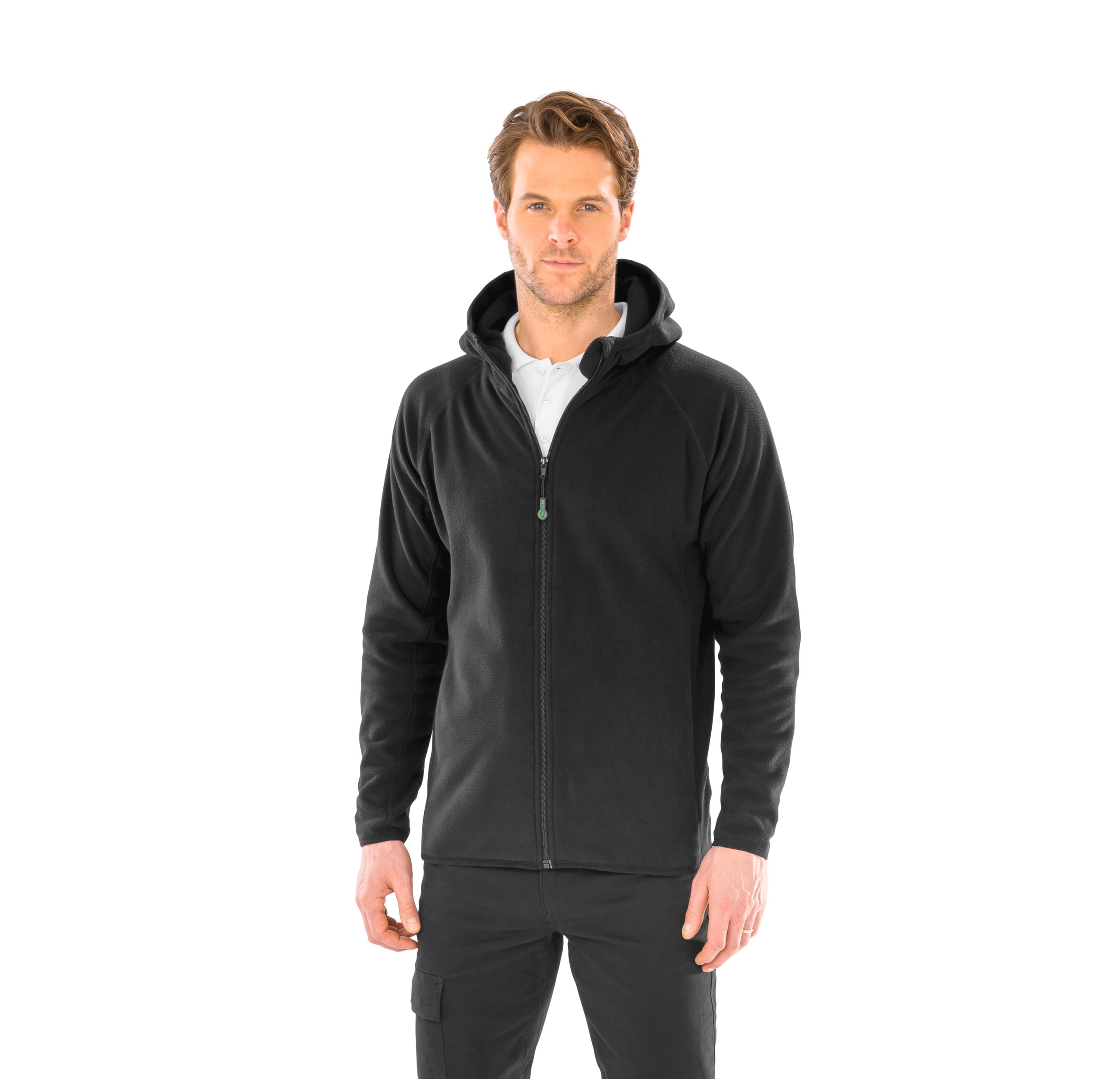 CHAQUETA CAPUCHA MICROPOLAR - MATERIAL RECICLADO