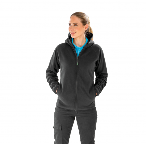 Chaqueta capucha micropolar - Material reciclado