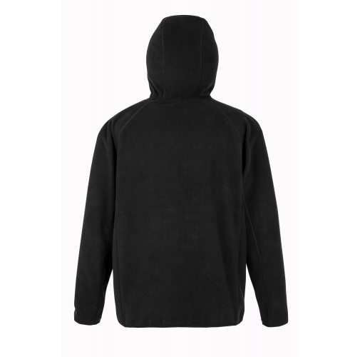 black Chaqueta capucha micropolar - Material reciclado