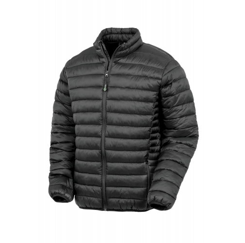 black Chaqueta acolchada reciclada sin capucha
