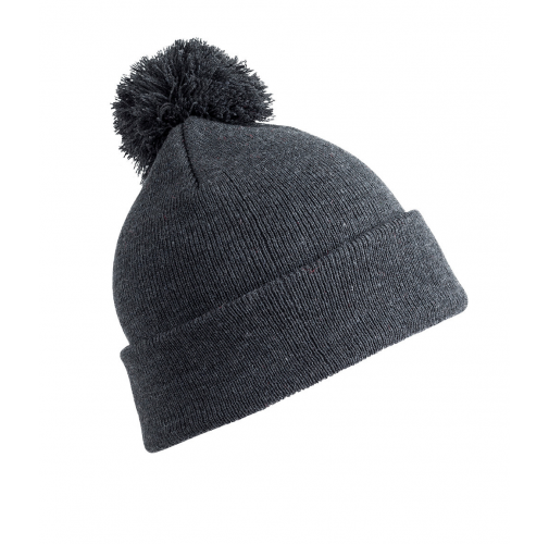 grey Gorro pompón
