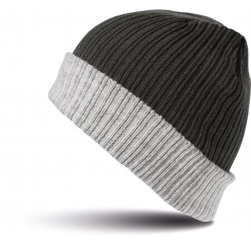 black / grey Gorro trenzado